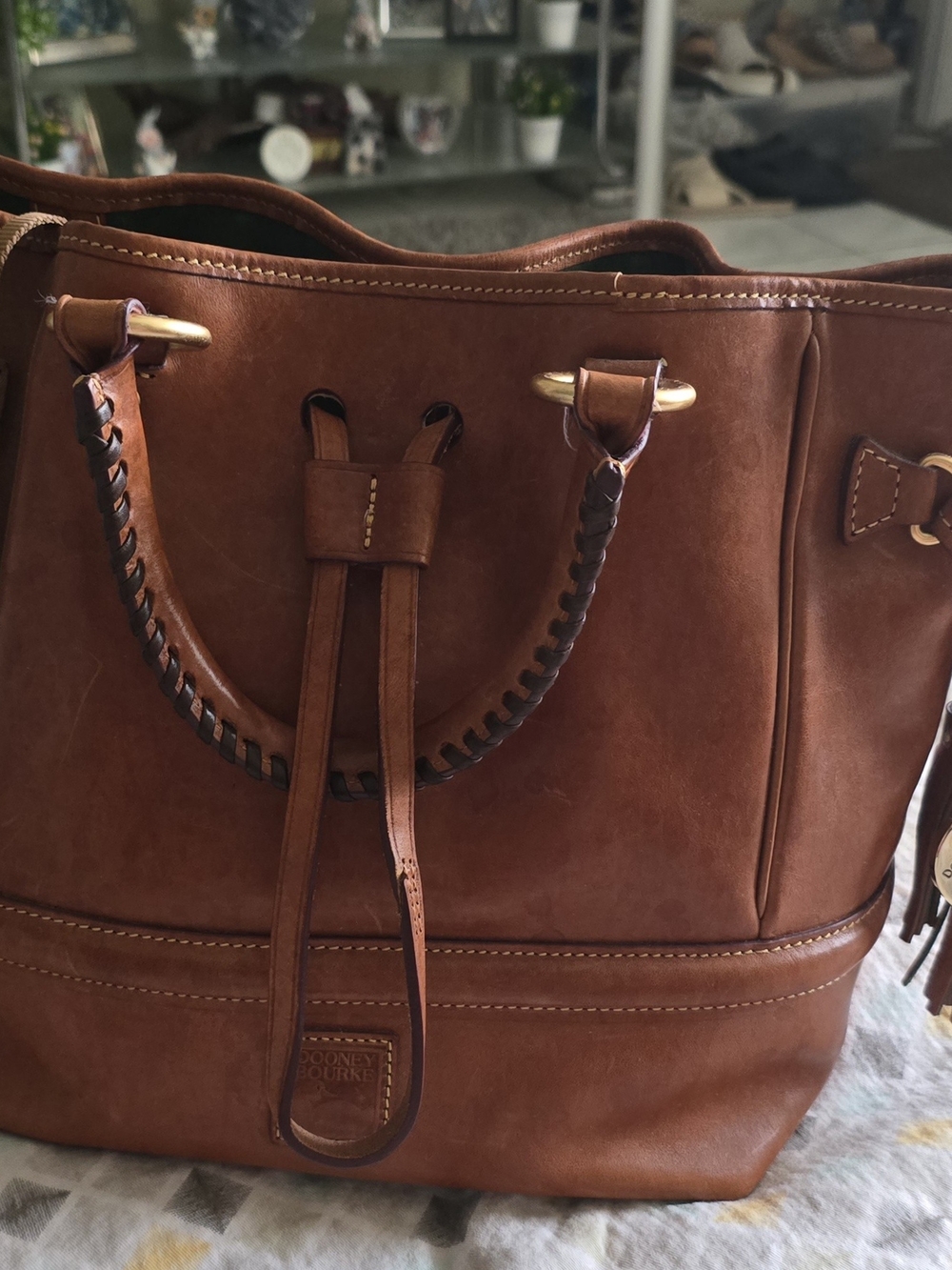 Dooney & Bourke Brown Leather Tote Bag